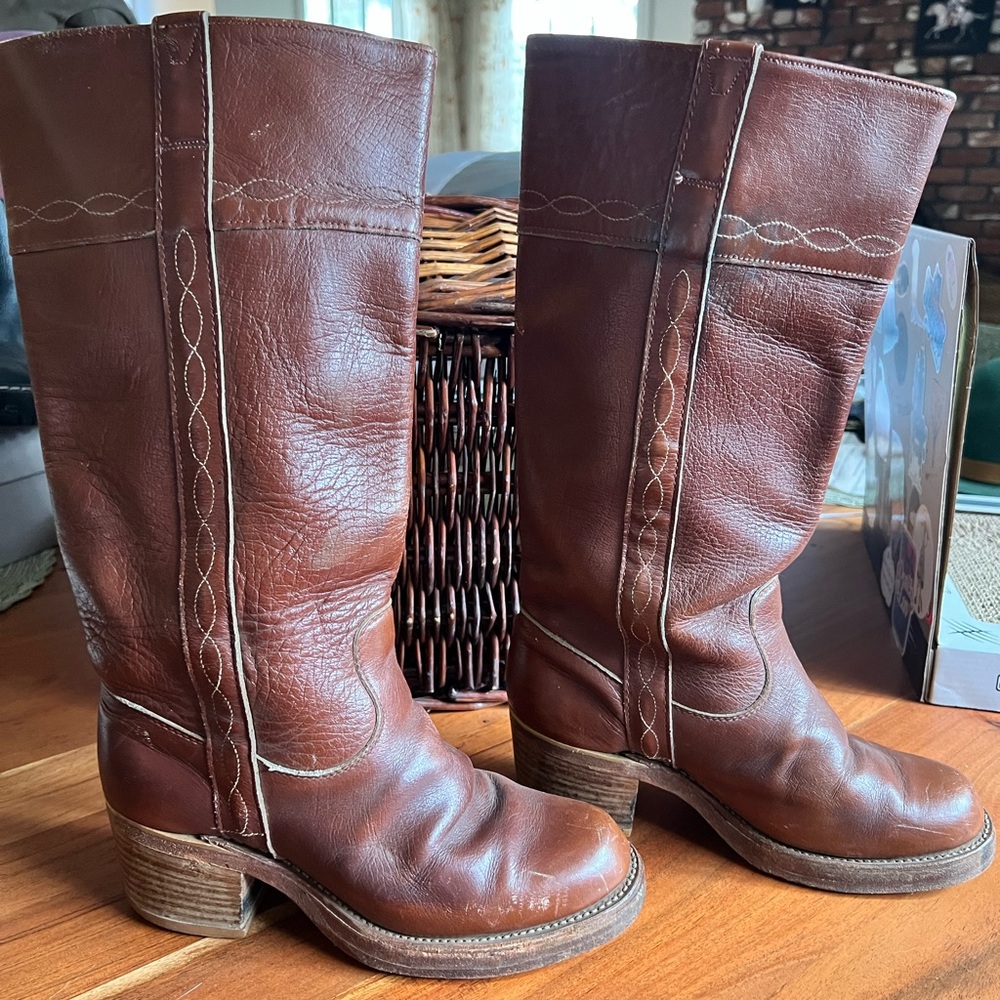 Vintage Florsheim Leather Boots Size 7